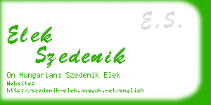 elek szedenik business card